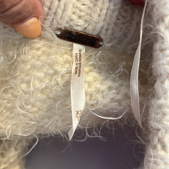 Free People Cream Fuzzy Cardigan Sweater - Picture 7 of 8
